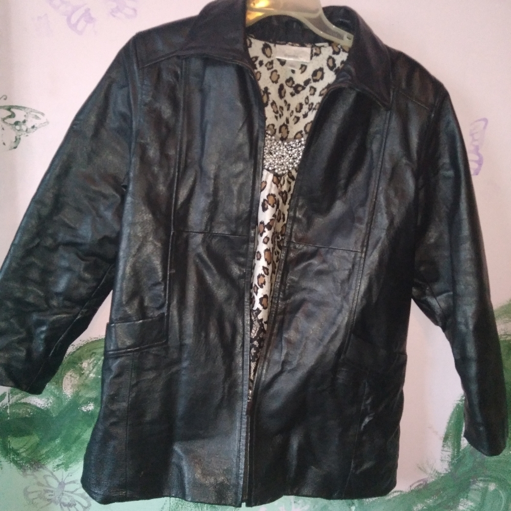 Leather Jean Jacket - image 1